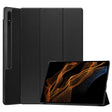 For Samsung Galaxy Tab S9 Ultra JUNSUNMAY Custer Solid Color 3-Fold Stand Leather Smart Tablet Case(Black) - free shipping - PMC TechLife - Order now!
