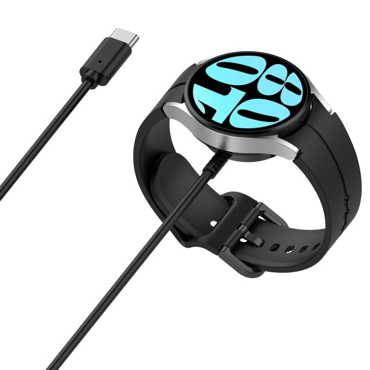 For Samsung Galaxy Watch Ultra 47mm Type-C Port Magnetic Metal Watch Charger(Black)