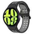 For Samsung Galaxy Watch 6 40mm Two-Color Breathable Silicone Watch Band(Black + Gray) - free shipping - PMC TechLife - Order now!