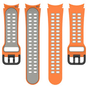 For Samsung Galaxy Watch 6 40mm Two-Color Breathable Silicone Watch Band(Black + Gray)