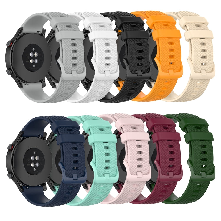 For Samsung Galaxy Watch 6 40mm 20mm Checkered Silicone Watch Band(Pink)