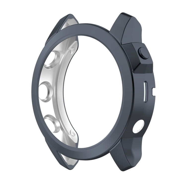 For Garmin Fenix 7X Pro Half Package Electroplated TPU Watch Protective Case(Grey) - Watch Cases by PMC TechLife | Online Shopping South Africa | PMC TechLife