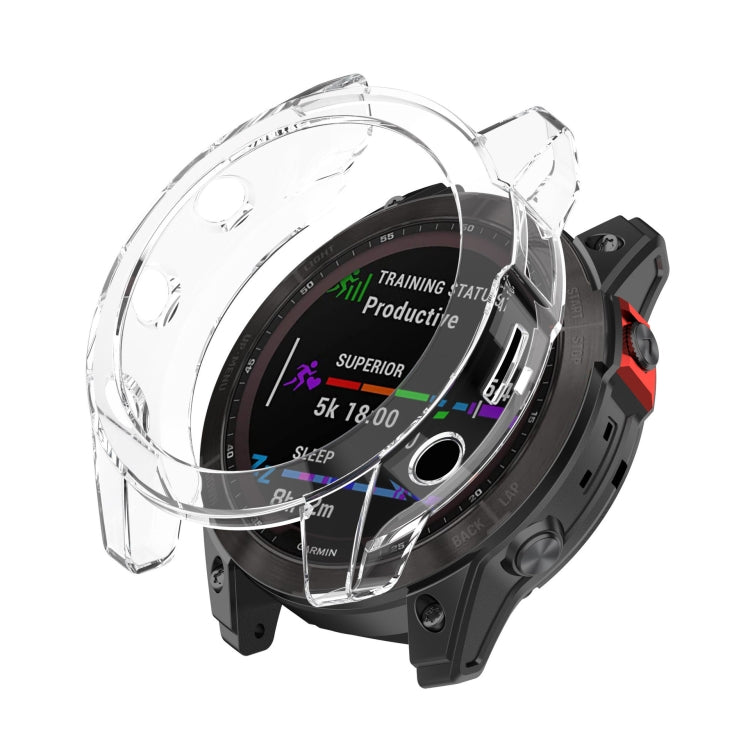 For Garmin Fenix 7S Pro Half-Package TPU Watch Protective Case(Transparent) - Watch Cases by PMC TechLife | Online Shopping South Africa | PMC TechLife | Buy Now Pay Later Mobicred