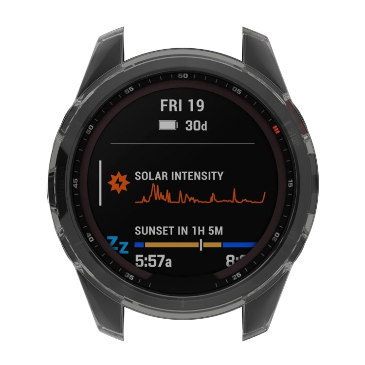 For Garmin Epix Pro 47mm Half-Package TPU Watch Protective Case(Transparent) - Watch Cases by PMC TechLife | Online Shopping South Africa | PMC TechLife | Buy Now Pay Later Mobicred