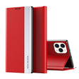 For iPhone 16 Pro Side Electroplated Adsorption Leather Phone Case(Red) - iPhone 16 Pro Cases by PMC TechLife | Online Shopping South Africa | PMC TechLife | Buy Now Pay Later Mobicred