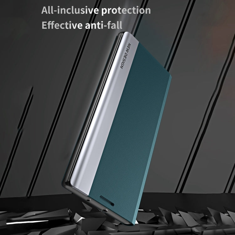 For iPhone 16 Side Electroplated Adsorption Leather Phone Case(Silver) - iPhone 16 Cases by PMC TechLife | Online Shopping South Africa | PMC TechLife | Buy Now Pay Later Mobicred