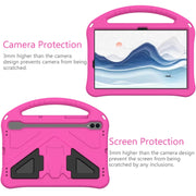 For Samsung Galaxy Tab S9 EVA Shockproof Tablet Case with Holder(Rose Red)