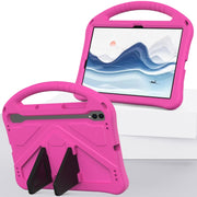 For Samsung Galaxy Tab S9 EVA Shockproof Tablet Case with Holder(Rose Red)
