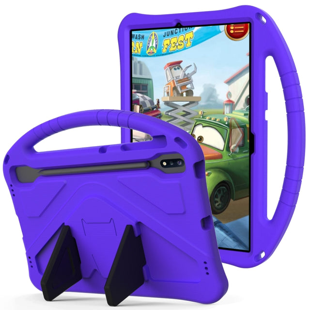 For Samsung Galaxy Tab S10+ 12.4 EVA Shockproof Tablet Case with Holder(Purple)