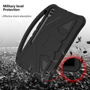 For Samsung Galaxy Tab S10 Ultra 14.6 EVA Shockproof Tablet Case with Holder(Black)