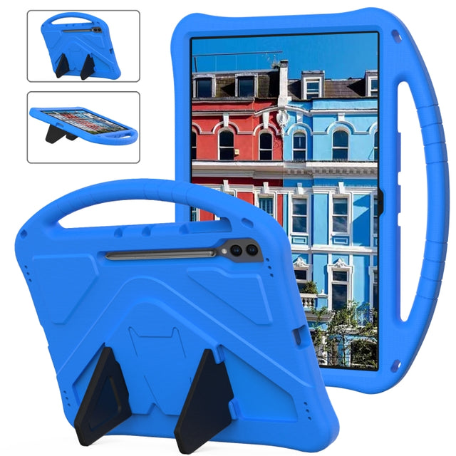 For Samsung Galaxy Tab S10 Ultra 14.6 EVA Shockproof Tablet Case with Holder(Blue)