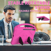 For Samsung Galaxy Tab S10 Ultra 14.6 EVA Shockproof Tablet Case with Holder(Rose Red)