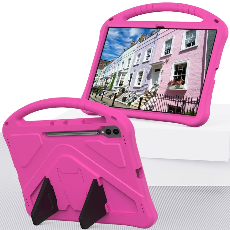 For Samsung Galaxy Tab S10 Ultra 14.6 EVA Shockproof Tablet Case with Holder(Rose Red)