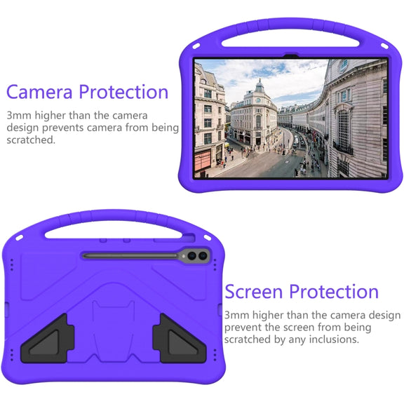 For Samsung Galaxy Tab S10 Ultra 14.6 EVA Shockproof Tablet Case with Holder(Purple)