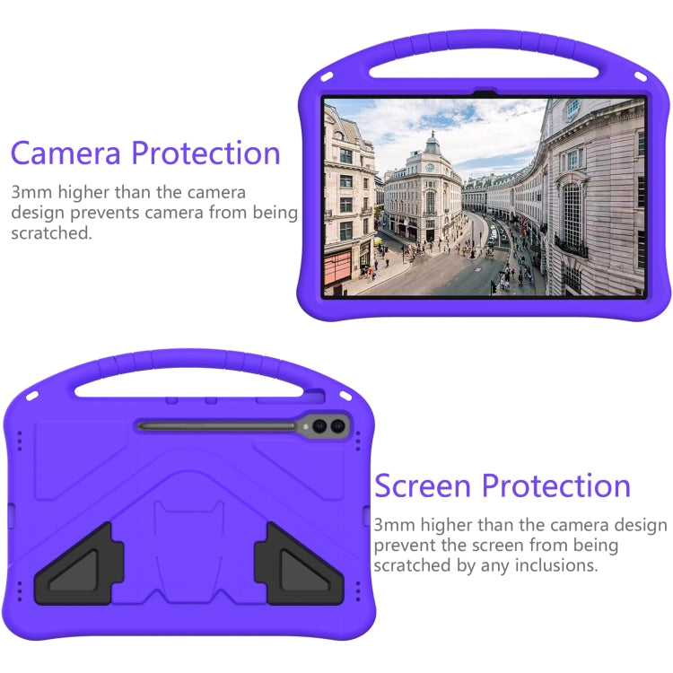 For Samsung Galaxy Tab S10 Ultra 14.6 EVA Shockproof Tablet Case with Holder(Purple)