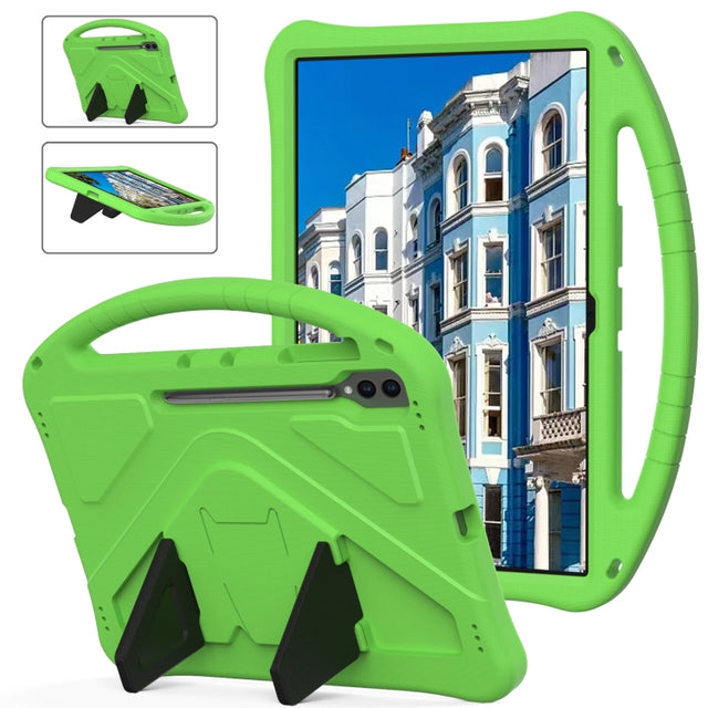 For Samsung Galaxy Tab S10 Ultra 14.6 EVA Shockproof Tablet Case with Holder(Green)
