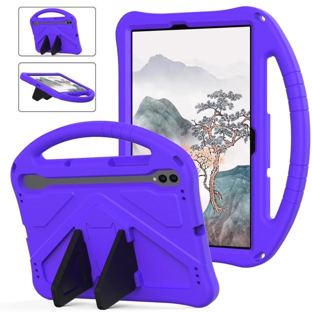 For Samsung Galaxy Tab S10 EVA Shockproof Tablet Case with Holder(Purple)