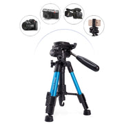 JMARY KP-2203 Portable Aluminum Alloy Telescopic SLR Camera Phone Photography Tripod(Red)