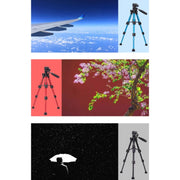 JMARY KP-2203 Portable Aluminum Alloy Telescopic SLR Camera Phone Photography Tripod(Red)