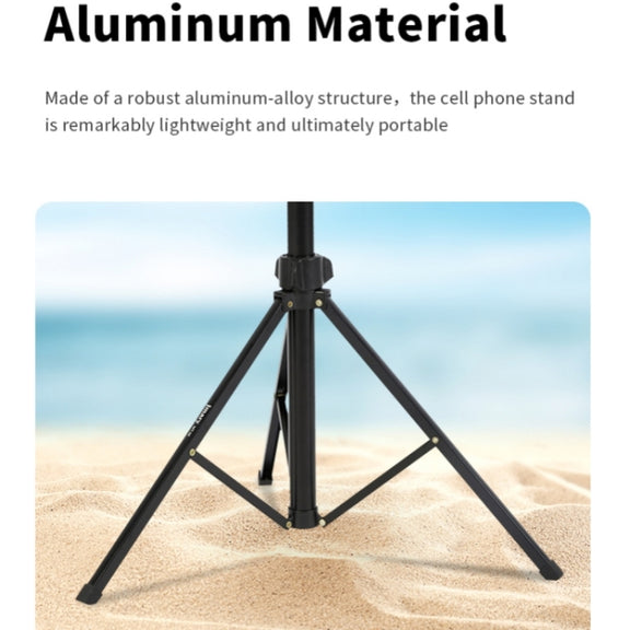 JMARY MT38 Travel Tripod Phone Holder 1.68m Telescopic Vlogging Camera Mount Tripod Stand