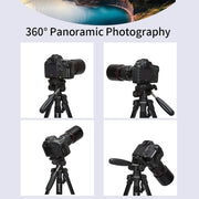 JMARY KP2234 Telescopic Aluminum Alloy SLR Camera Phone Live Streaming  Photography Tripod(Blue)