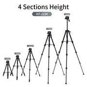 JMARY KP2234 Telescopic Aluminum Alloy SLR Camera Phone Live Streaming  Photography Tripod(Blue)