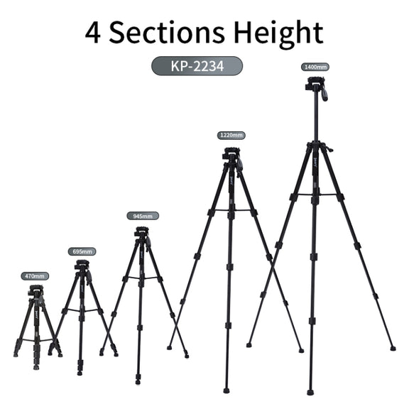 JMARY KP2234 Telescopic Aluminum Alloy SLR Camera Phone Live Streaming  Photography Tripod(Blue)