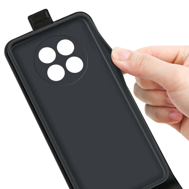 For Realme 12 5G R64 Texture Single Vertical Flip Leather Phone Case(Black) - Realme Cases by PMC TechLife | Online Shopping South Africa | PMC TechLife | Buy Now Pay Later Mobicred