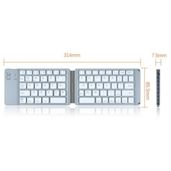 BT18 Bluetooth Keyboard Magnetic Folding Wireless Keyboard For Cell Phones Tablets Computers(Black)