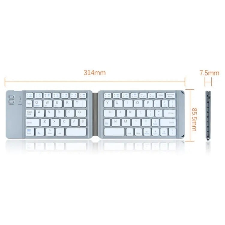 BT18 Bluetooth Keyboard Magnetic Folding Wireless Keyboard For Cell Phones Tablets Computers(Black)