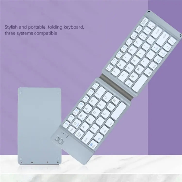 BT18 Bluetooth Keyboard Magnetic Folding Wireless Keyboard For Cell Phones Tablets Computers(Grey) - free shipping - PMC Jewellery - Order now!