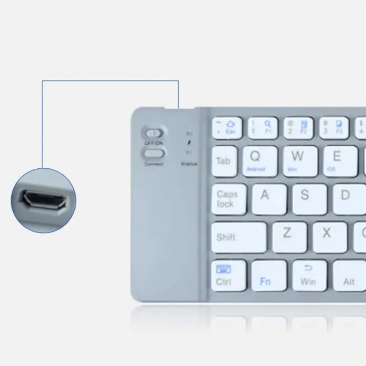BT18 Bluetooth Keyboard Magnetic Folding Wireless Keyboard For Cell Phones Tablets Computers(Black) - Wireless Keyboard by PMC Jewellery | Online Shopping South Africa | PMC Jewellery | Buy Now Pay Later Mobicred
