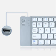 BT18 Bluetooth Keyboard Magnetic Folding Wireless Keyboard For Cell Phones Tablets Computers(Black)