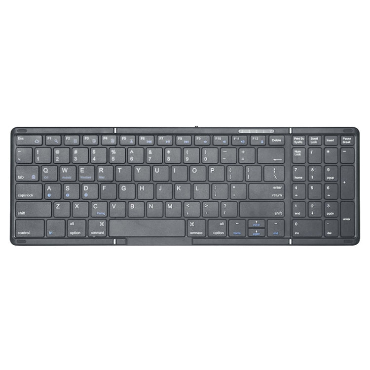 B099 Tablets Laptops 3-Mode Wireless Bluetooth Keyboard Rechargeable Folding Silent Keyboard - Wireless Keyboard by PMC Jewellery | Online Shopping South Africa | PMC Jewellery | Buy Now Pay Later Mobicred