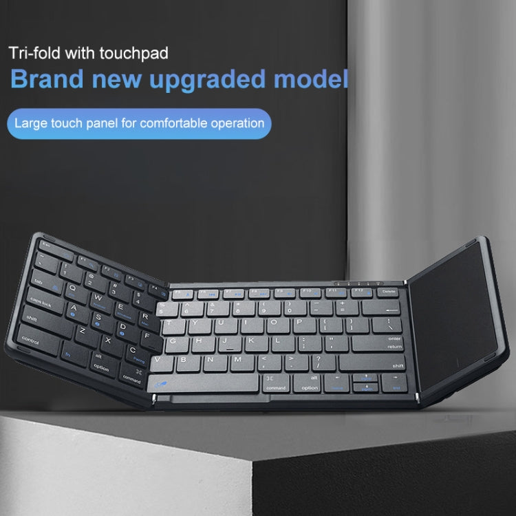 B099T Cell Phone Tablet Laptop Universal Portable Folding Touchpad Bluetooth Wireless Keypad - Wireless Keyboard by PMC Jewellery | Online Shopping South Africa | PMC Jewellery | Buy Now Pay Later Mobicred