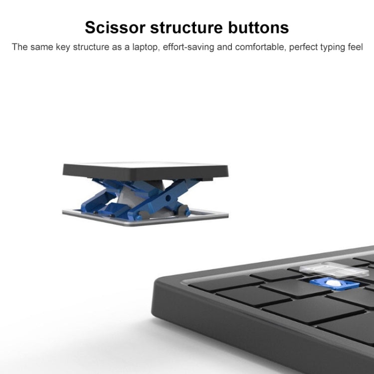 B099T Cell Phone Tablet Laptop Universal Portable Folding Touchpad Bluetooth Wireless Keypad - Wireless Keyboard by PMC Jewellery | Online Shopping South Africa | PMC Jewellery | Buy Now Pay Later Mobicred