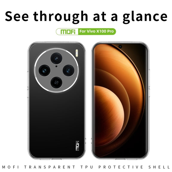 For vivo X100 Pro MOFI Ming Series Ultra-thin TPU Phone Case(Transparent)