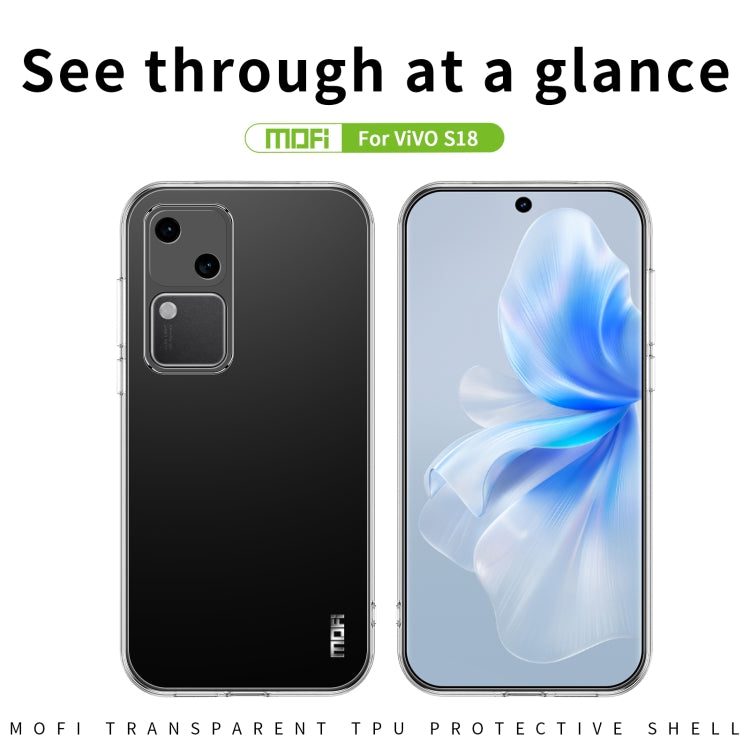 For vivo  S18 MOFI Ming Series Ultra-thin TPU Phone Case(Transparent)