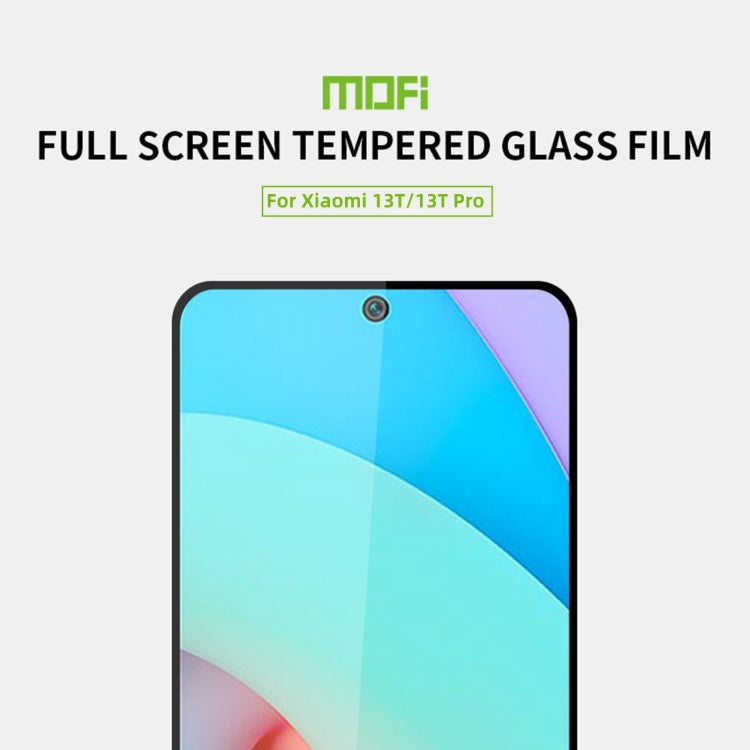 For Xiaomi 13T / 13T Pro MOFI 9H 2.5D Full Screen Tempered Glass Film(Black) -  by MOFI | Online Shopping South Africa | PMC TechLife