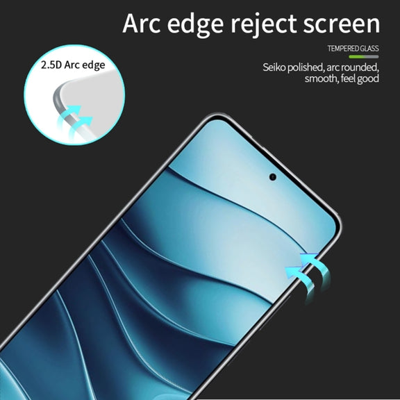 For Xiaomi Redmi Note 14 5G PINWUYO 9H 2.5D Full Screen Tempered Glass Film(Black)