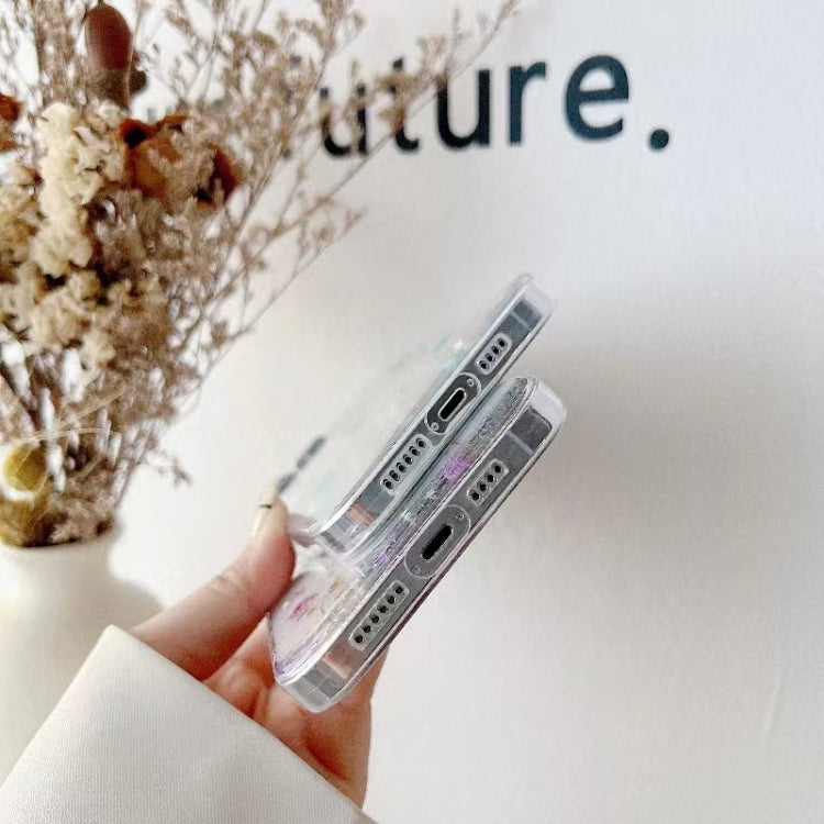 For iPhone 16 Plus Gypsophila Flowers Pattern TPU Protective Phone Case(Purple) - iPhone 16 Plus Cases by PMC TechLife | Online Shopping South Africa | PMC TechLife | Buy Now Pay Later Mobicred