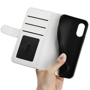For Motorola Moto G Play 2024 R64 Texture Horizontal Flip Leather Phone Case(White)