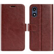For Motorola Moto G Play 2024 R64 Texture Horizontal Flip Leather Phone Case(Brown)
