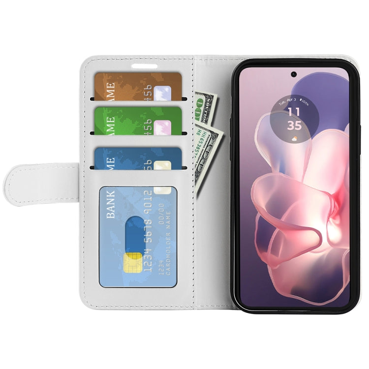 For Motorola Moto G Power 5G 2024 R64 Texture Horizontal Flip Leather Phone Case(White) - Motorola Cases by PMC Jewellery | Online Shopping South Africa | PMC Jewellery | Buy Now Pay Later Mobicred