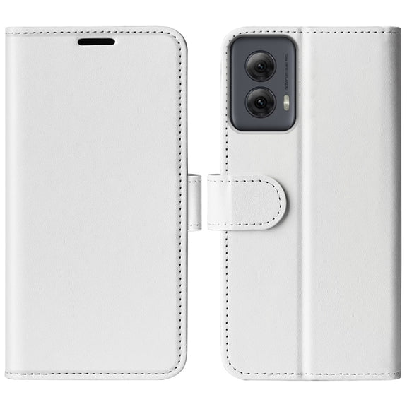 For Motorola Moto G Power 5G 2024 R64 Texture Horizontal Flip Leather Phone Case(White)