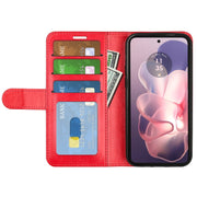 For Motorola Moto G Power 5G 2024 R64 Texture Horizontal Flip Leather Phone Case(Red)
