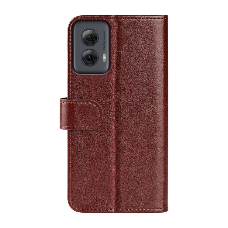 For Motorola Moto G Power 5G 2024 R64 Texture Horizontal Flip Leather Phone Case(Brown) - Motorola Cases by PMC Jewellery | Online Shopping South Africa | PMC Jewellery | Buy Now Pay Later Mobicred