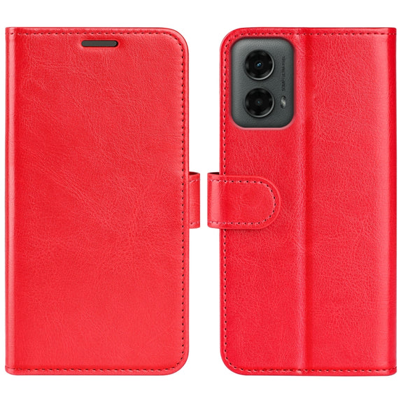 For Motorola Moto G 5G 2024 R64 Texture Horizontal Flip Leather Phone Case(Red)
