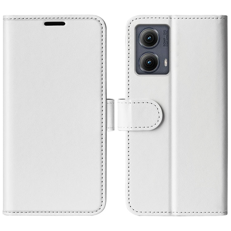 For Motorola Edge 5G 2024 R64 Texture Horizontal Flip Leather Phone Case(White) - Motorola Cases by PMC Jewellery | Online Shopping South Africa | PMC Jewellery | Buy Now Pay Later Mobicred