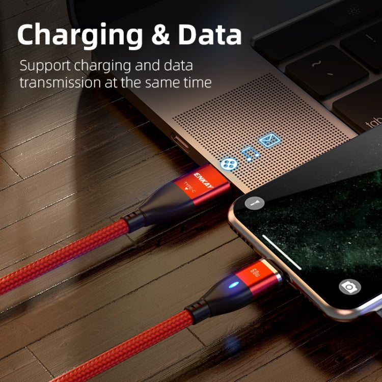 ENKAY 6-in-1 PD60W USB-A / Type-C to Type-C / 8 Pin / Micro USB Magnetic Fast Charging Cable, Cable Length:1m(Purple) - free shipping - PMC Jewellery - Order now!